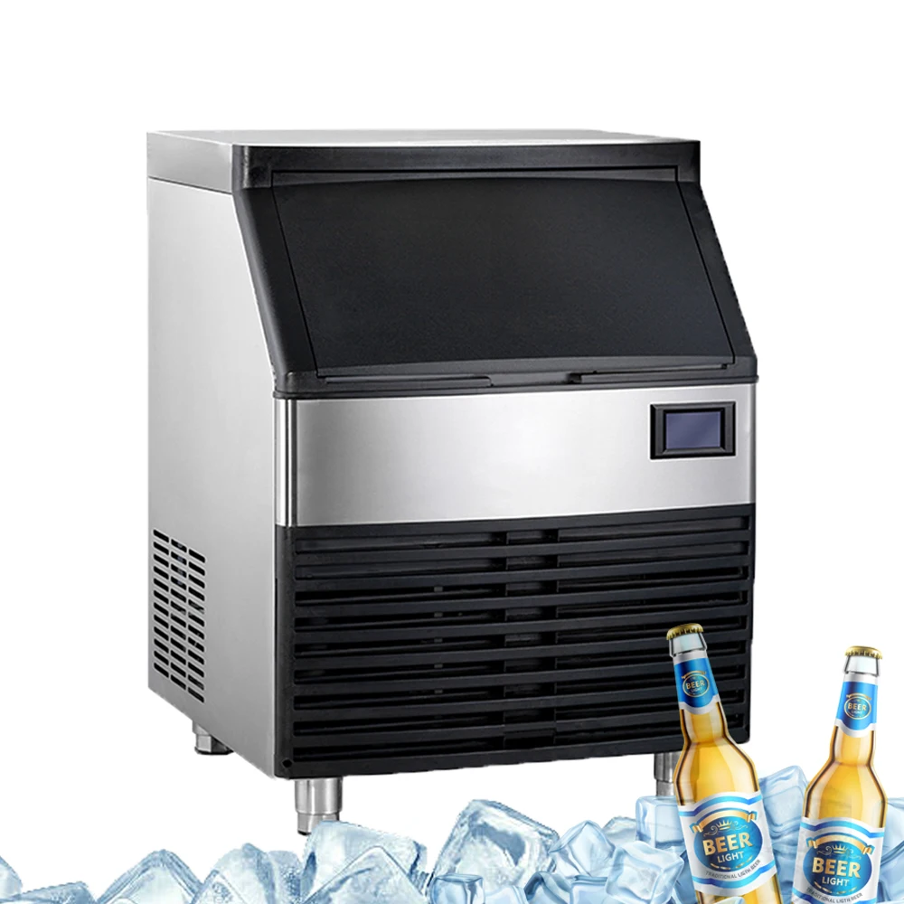 

110KG Output Big Production Ice Maker Machine Ice Cube Making Machine Cube Shape Commercial for Cafe Shop Provided SS 304L/316L