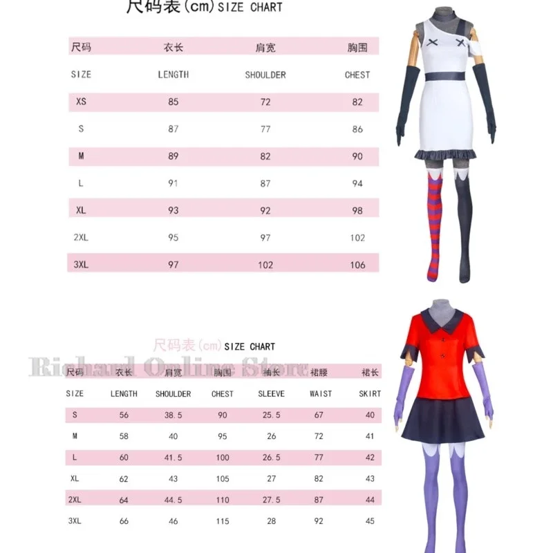 Аниме Хазбин Вагги Косплей Костюм Отель Униформа Ангел Бой Платье Юбка Наряд