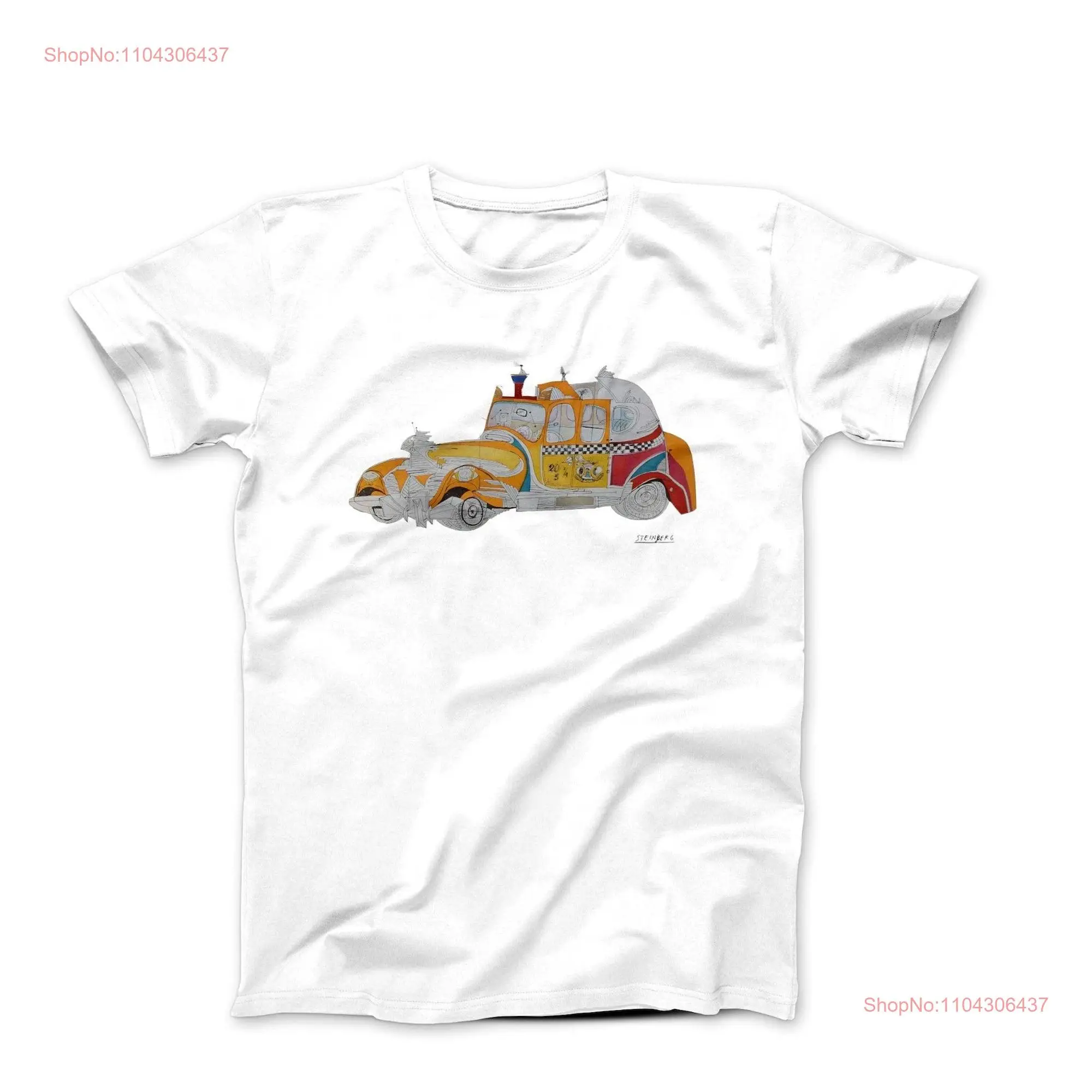 Футболка с обложкой журнала Saul Steinberg Taxi 1948 длинными или короткими рукавами