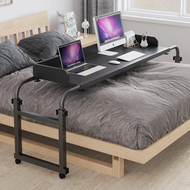 

Стол компьютерный складной для ноутбука, портативный столик с регулируемой высотой и передвижным кровати, мебель для офиса и дома