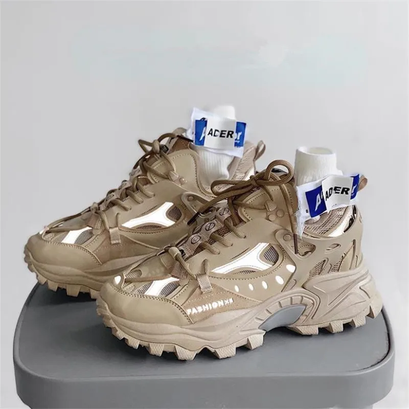 

Luxury Men Casual Shoes Platform Damping Sneakers Mens Vulcanized Sports Shoes Fashion Male Trainers Chunky Shoes