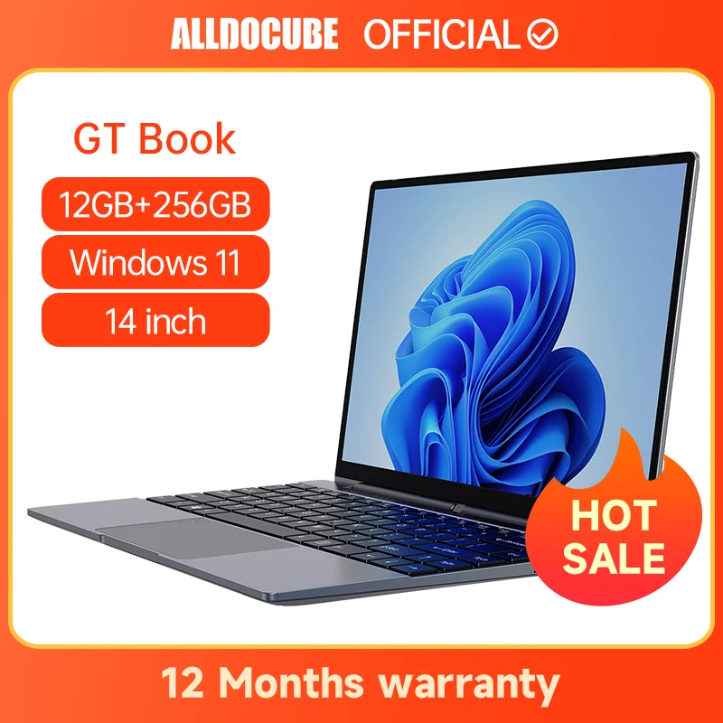 ALLDOCUBE GT Book Windows 11 Laptops 12GB LPDDR4  256GB SSD  Intel Celeron N5100 1920×1080 IPS Notebook 14.1 inch WiFi6