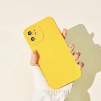 liquid silicone solid color phone case for iphone11 12 13 pro max mini x xs max xr 6 6s 7 8 plus se2 oppo vivo huawei xiaomi