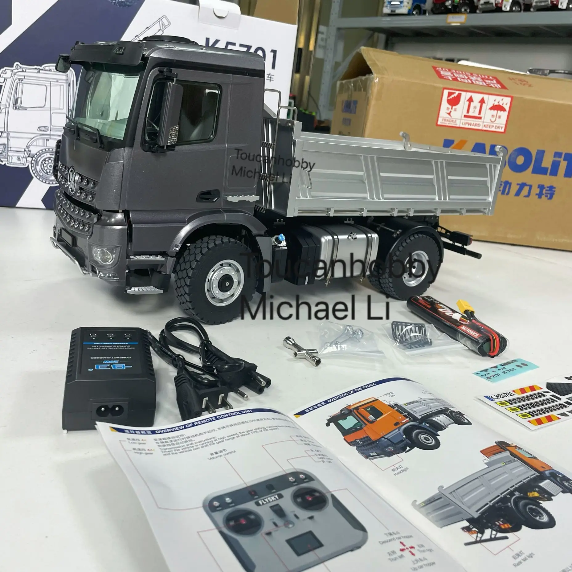 В наличии 1/14 Kabolite 5701 4x4 Самосвал с дистанционным управлением RTR RC Звуковая