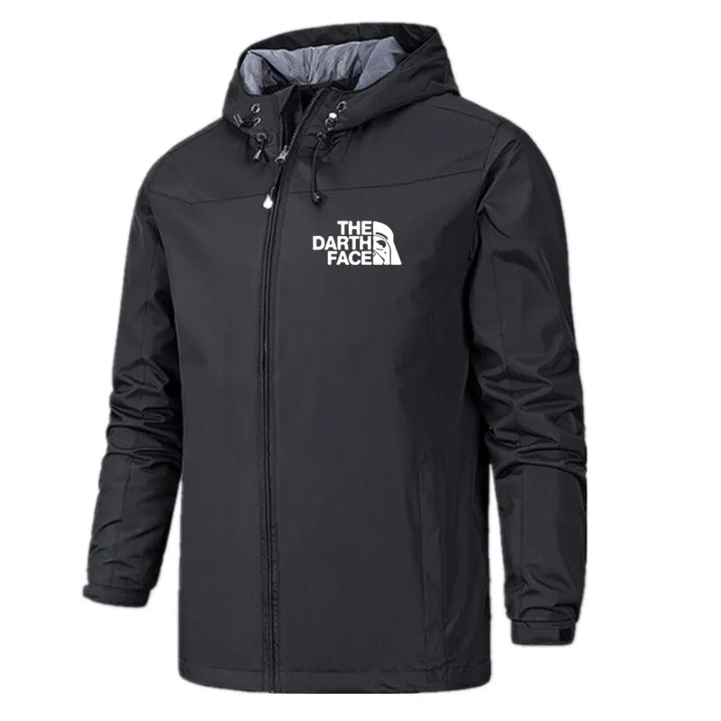 

Мужская повседневная куртка с капюшоном, рубашка на молнии, ветрозащитная водонепроницаемая куртка-бомбер, уличная спортивная одежда, моде...