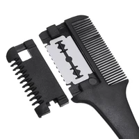 new plastic double sided knife hair cutting comb hair cutter dual purpose thinning hairdressing scissors tool