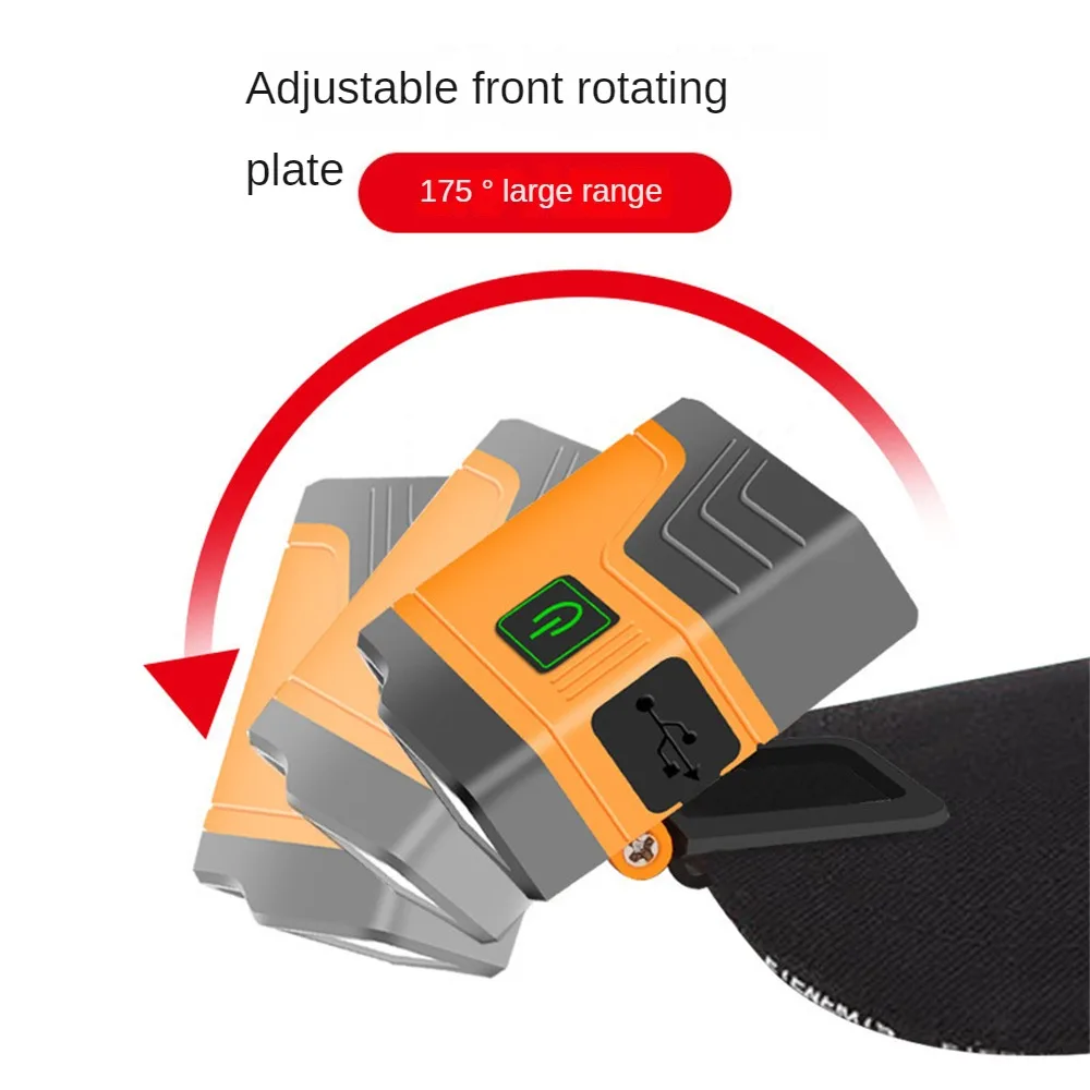 

Induction Floodlight Headlight Cap Clip Light USB Outdoor Fishing LED Waterproof Cap Light Head Cap Lamp Camping Light