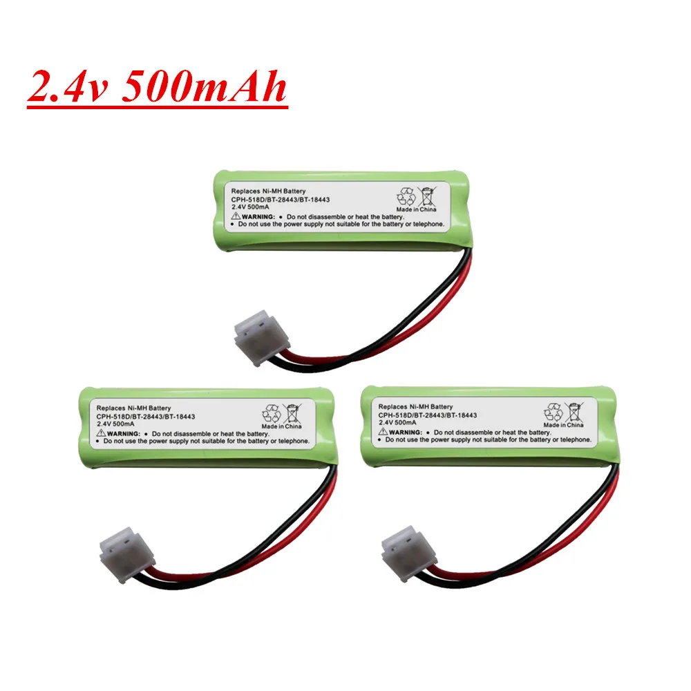 Аккумулятор для домашнего телефона 2 4 В 500 мАч Vtech BT18443 BT28443 89-1337-00-00