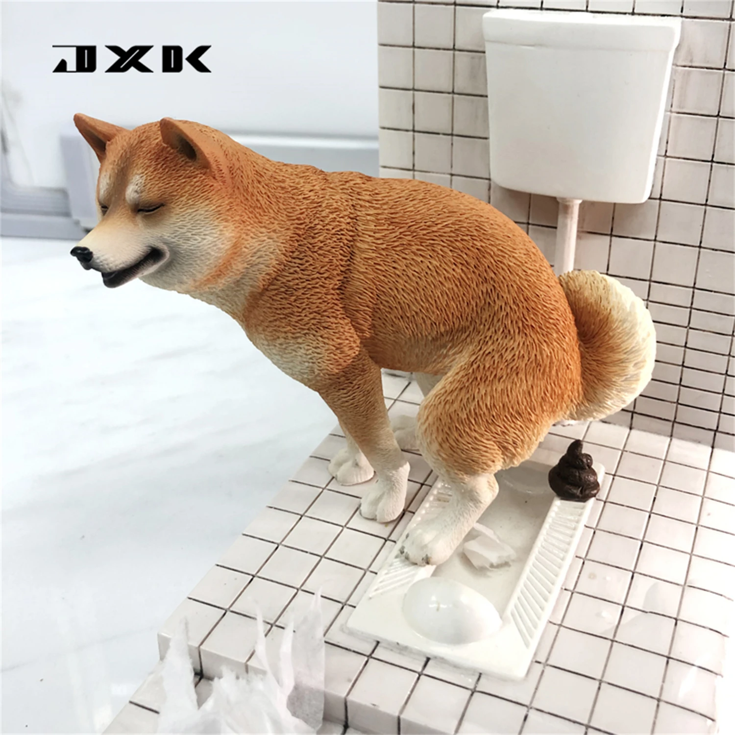 

JXK 1/6 Shiba Inu Dog Pet Figure Cute Animal Model Decor Handmade Toy Creative Ornaments for Children Adults Kids GK Xmas Gift