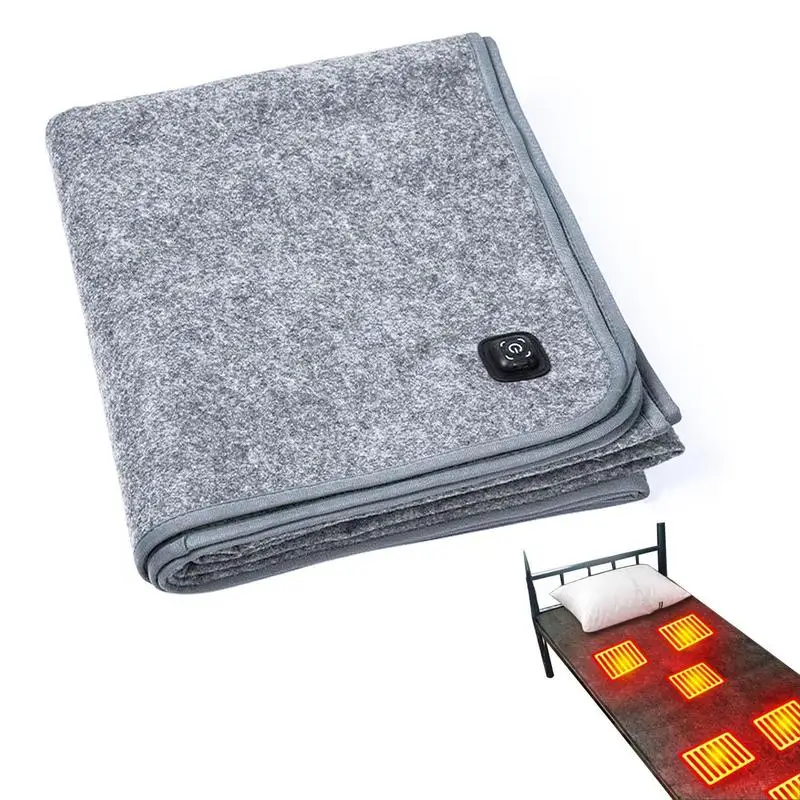 

Electric Heat Blanket Felt Cloth Heated Throw Blanket 3 Temperature Control Fast Heating USB Power Thermal Blanket