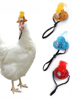 chicken hats adjustable feather hat for hens rooster duck pets funny chicken accessories farm animals costume pet supplies