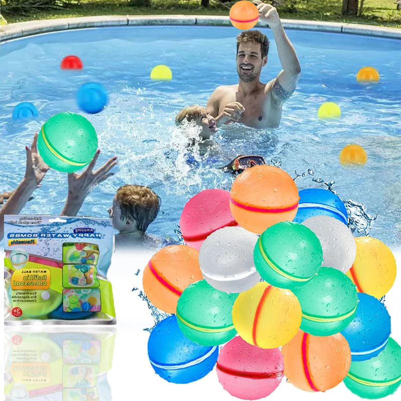 

1/5pcs Creative Silicone Water Balloons Reusable Summer Water Bomb Splash Balls Outdoor Beach Playing Toy Pool Party Water Games