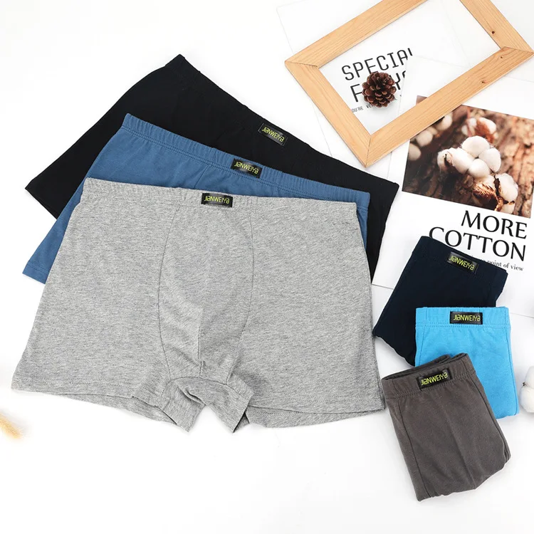 4-packs 2019 New Men's Boxer Pantie Lot Underpant Loose Large Short Cotton Plus L-6XL Underwear Boxer Male XXXXL