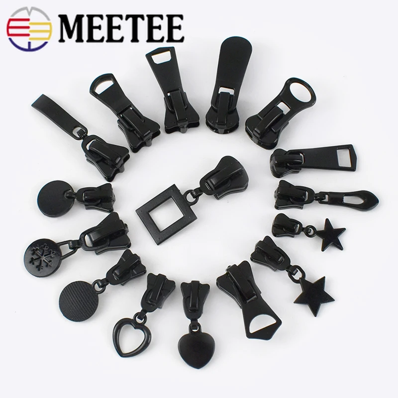 Застежка-молния Meetee 5 шт. 3 #5 #8 #10 #15 #20 # полимерный пуховик на молнии Съемник голову