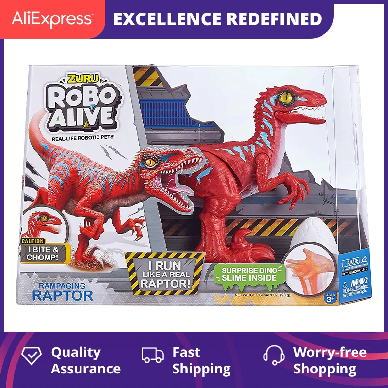 Раптор-динозавр Зуру 25289A игрушка для мальчиков электронный подарок сюрприз