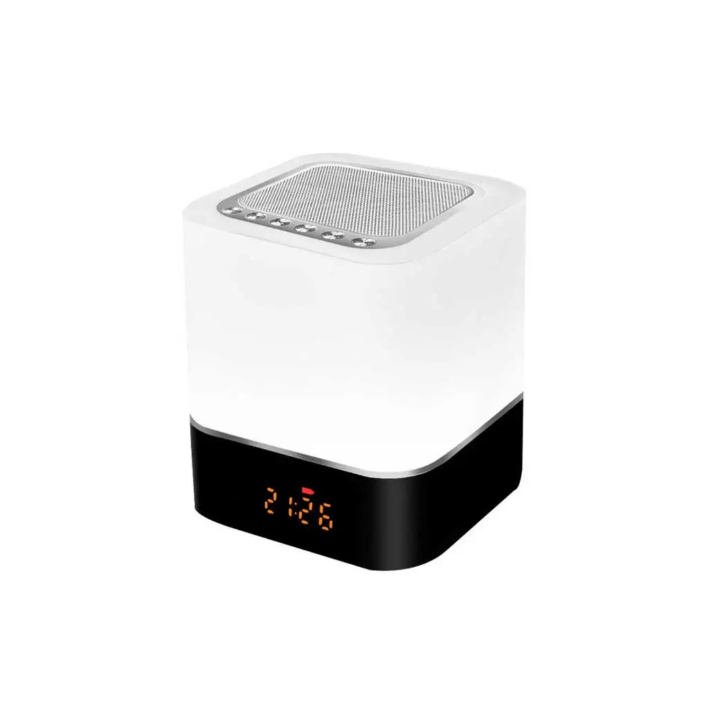 

ABS Bluetooth-compatible Speaker Rectangular Battery Powered USB Charging Rechargeable Breathing Light Touch Control Alarms