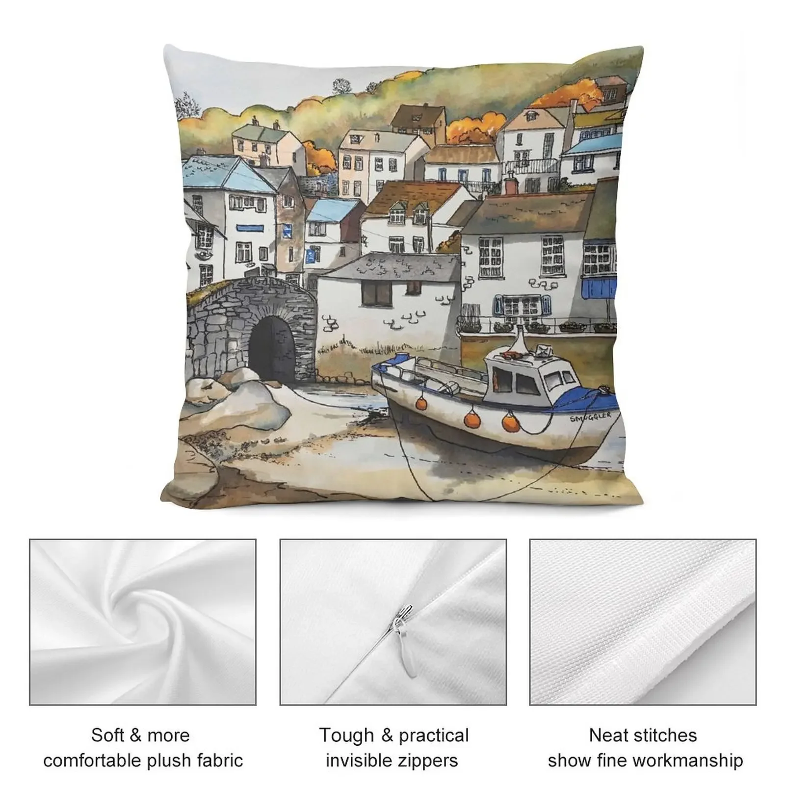 Подушка Polperro Harbour Cornwall рождественские украшения для дома 2021 набор чехлов подушек