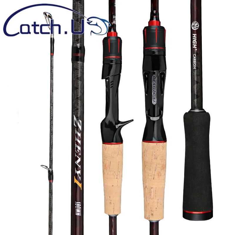 

Ultra Light Fishing Rod Carbon Fiber Spinning/casting Pole Bait WT 10-30G Line WT 6-15LB Fast Bass Fishing Rods for River Lake