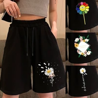 women shorts summer daisy printed casual quick drying elasticity cool womens fitness shorts home street wear shorts newest