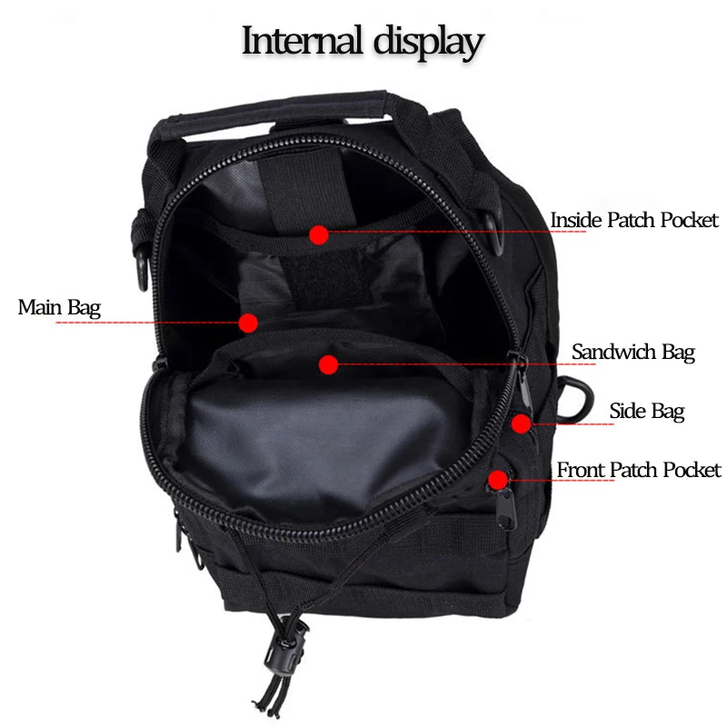 Chest Bag Man Backpack Tactical Backpack Waterproof Nature Hike Walking Outdoor Traveling Shoulder Bag Camping Equipment Leisure