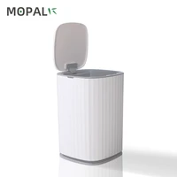 smart sensor trash can kitchen bathroom toilet trash can white automatic induction waterproof garbage bin with lid 15l