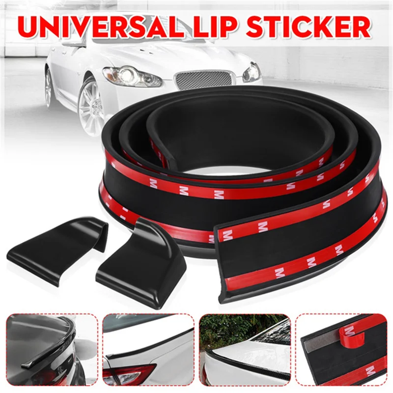 

Универсальный автомобильный спойлер для заднего крыла 1,5 м, протектор «сделай сам», черная резиновая Автомобильная накладка на заднюю боковую юбку, разветвитель спойлера