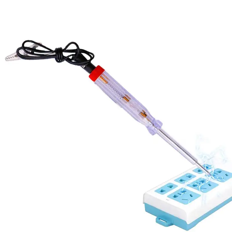 

Circuit Tester 6-24V Non Contact Voltage Tester With Transparent Insulated Handle DC Electrical Indicator Light Systems