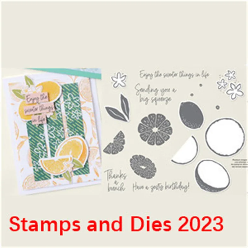 

Сладкие цитрусовые штампы и резиновые штампы для украшения «сделай сам», поздравление, скрапбукинг, материал для альбома, рукоделие, новинка 2023, Рождество