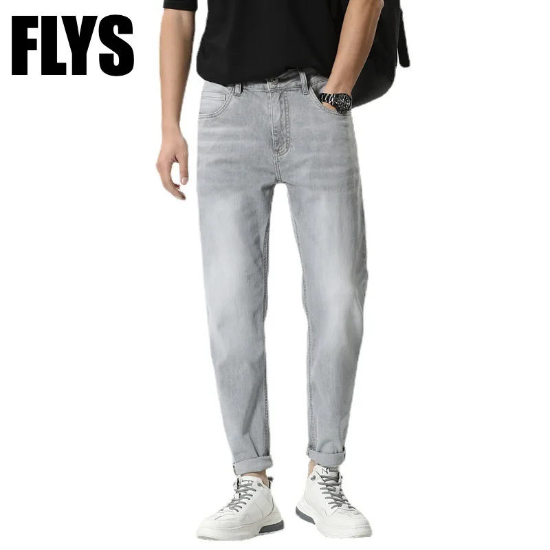 

Hight Quality Brand New Men's Fashion Jeans Business Casual Stretch Slim Jeans Classic Trousers Denim Pants Male White Clothing