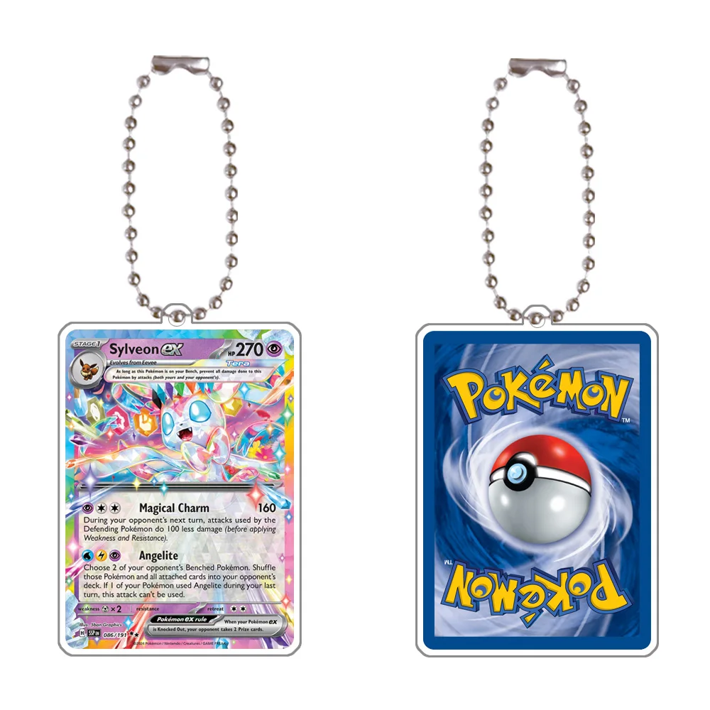 Фото Pokemon Sylveon Lapras Hydreigon Exeggutor Cinderace Flygon Ex Game Collection Card акриловый кулон брелок украшение №2