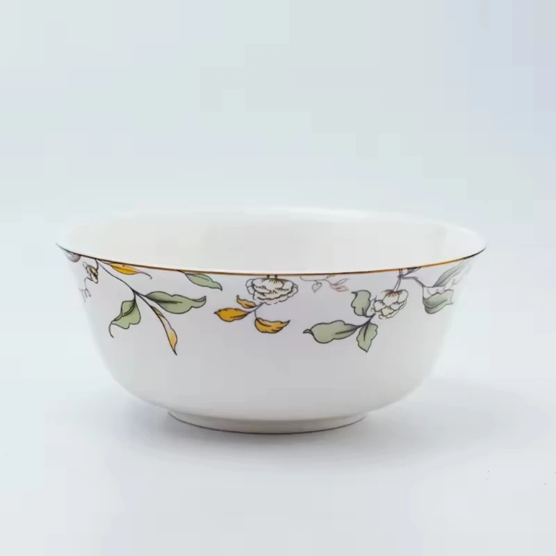 

Розовая миска Bacugi из костяного фарфора 6 дюймов