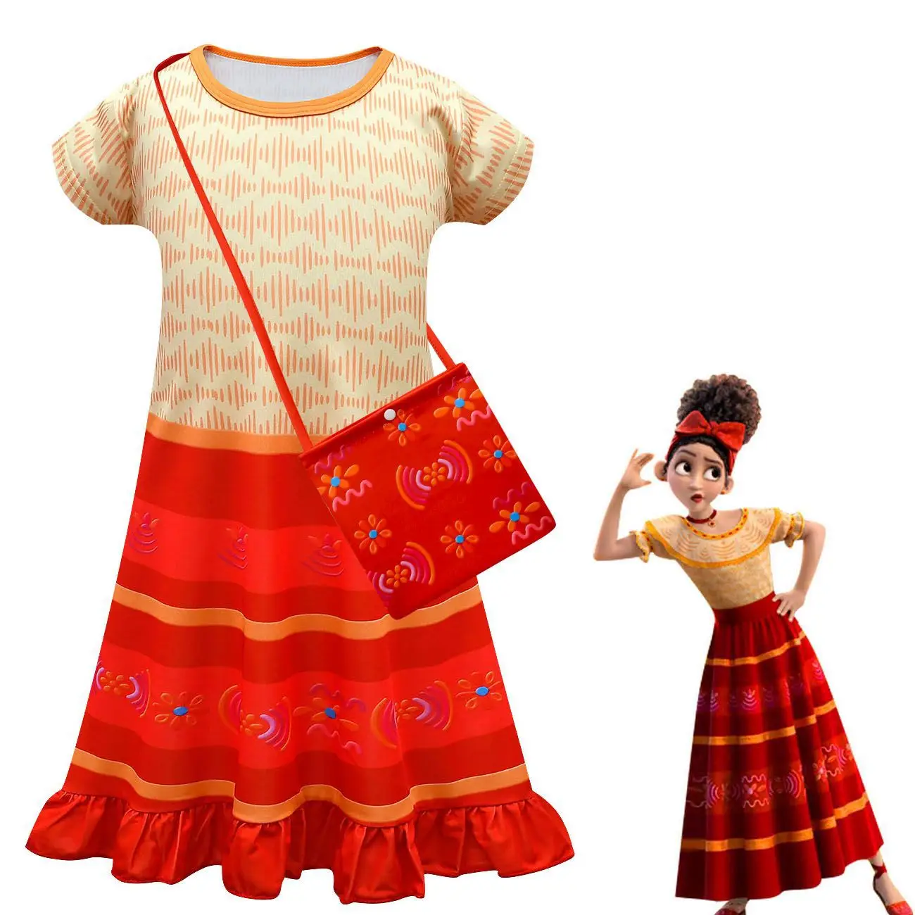 Костюм для косплея по мотивам фильма эньканто Мирабель мадригал одежда девушек с