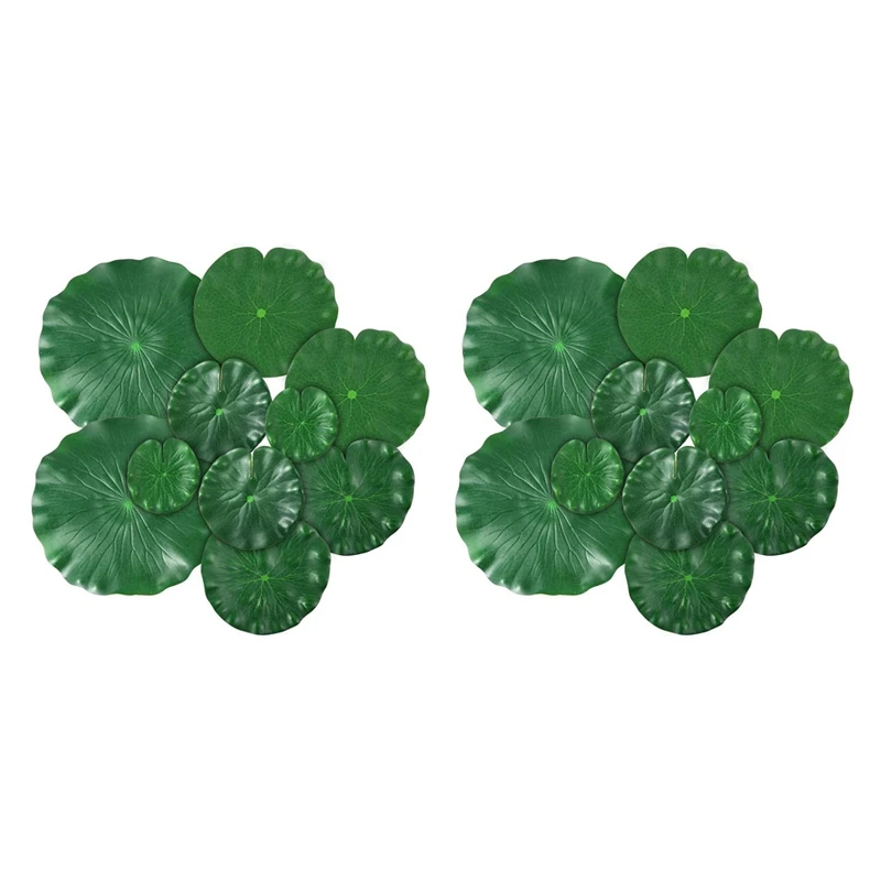 

20 Pieces 5 Kinds Artificial Floating Foam Lotus Leaves Lily Pads Artificial Foliage Pond Decor For Pool Aquarium Decor