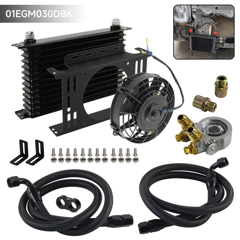 Универсальный 13-рядный масляный радиатор AN10 80 °C Адаптер фильтра термостата 3/4x16UNF