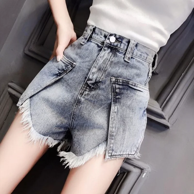Womens Shorts Jeans Sexy Short Pants for Women To Wear Denim High Waist Biker Wide Outfits New In Elasticty Design Vintage Cheap
