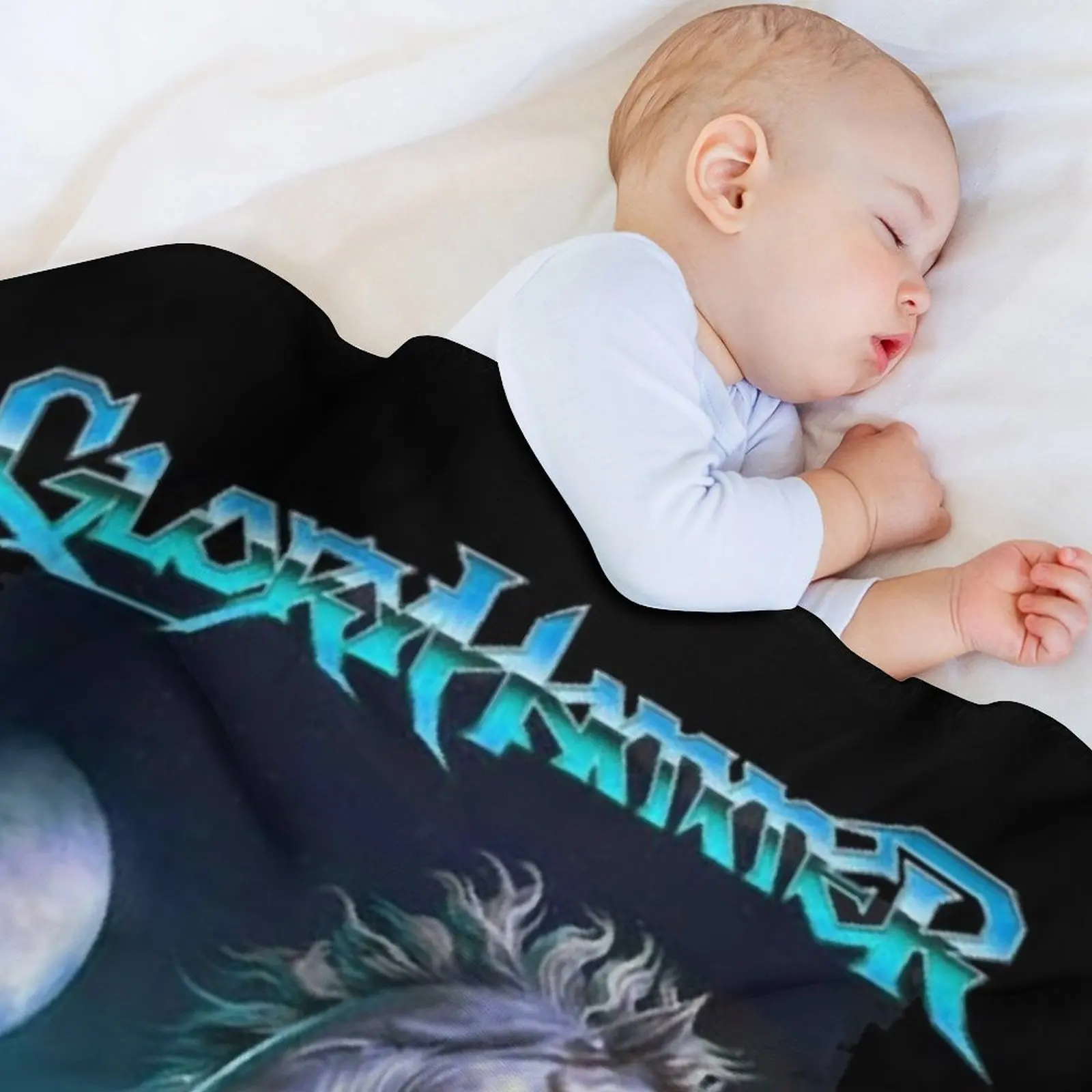 Фото Gloryhammer - Классическое одеяло-плед Galactic Unicorn, уютное одеяло-плед, подарок на день рождения для него и для нее №3