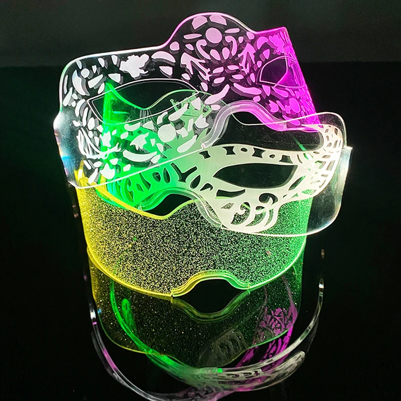Новинка светящиеся неоновые очки 7 цветов 12 режимов
