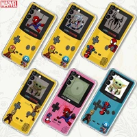 marvel and game boy silicone case for samsung galaxy s21 s20 fe s22 ultra s10e s9 plus 5g soft clear phone cover coque iron man