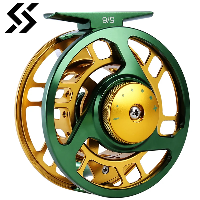 

Катушка для ловли нахлыстом Sougayilang, 1 + 1 шарикоподшипник, алюминиевый сплав, 5/6WT, обработанная катушка для ловли нахлыстом