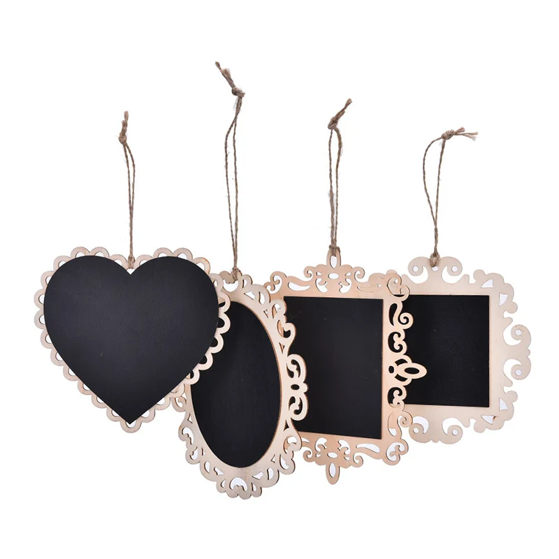 

Xmas Erasable Chalkboards Blackboards Display Message Board Sign Rectangular Pendant Message For Home Wedding Party Decorations