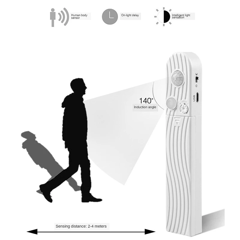 infrared sensor led strip light white with battery box usb warm white light strip under cabinet light for kitchen bedroom closet free global shipping