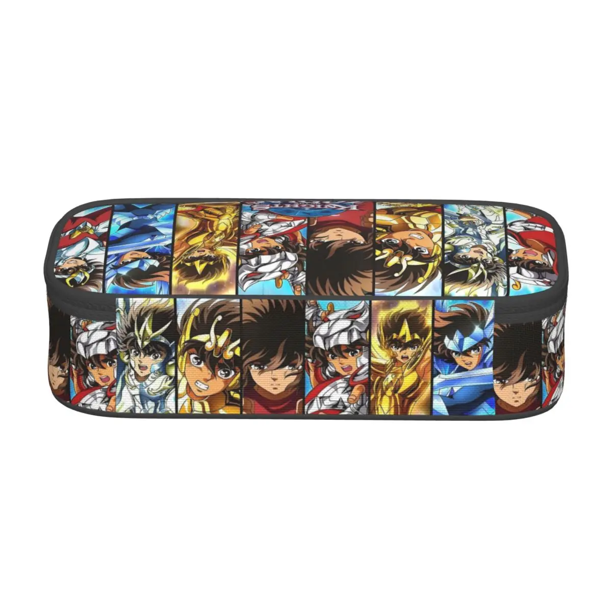 Фото Корейские пеналы Saint Seiya Knights Of The Zodiac для девочек и мальчиков, большая сумка-коробка для ручек с мультяшным рисунком, школьные принадлежности №3