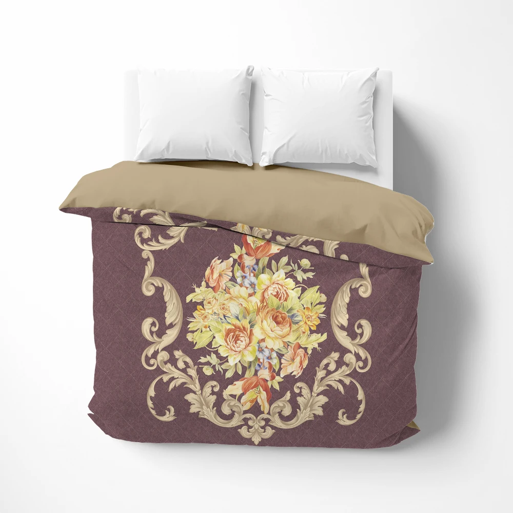 

1Pc Luxury Duvet cover Quilt Cover Blanket/Comfortable Case Bedding 140x200 150x200 135x200 Customized size Euporean Brown red