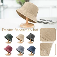 spring autumn japanese style denim bucket hat women men outdoor sports leisure sunshade fisherman hat all match sun hat