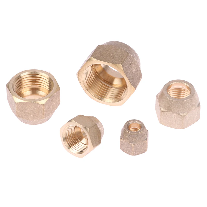 

45 Degree SAE 1/4" 3/8" 1/2" 3/4" Inch Flare Pipe Fitting Adapter Brass Forged Hex Nut Air Conditioner Copper Tube