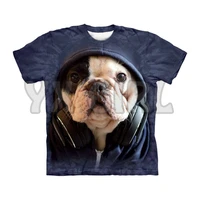 2022 summer fashion men t shirt bulldog marine 3d all over printed t shirts funny dog tee tops shirts unisex tshirt