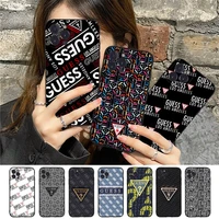 american fashion luxury brand guess phone case for iphone 13 11 8 7 6 6s plus x xs max 5 5s se 2020 xr 11 pro funda
