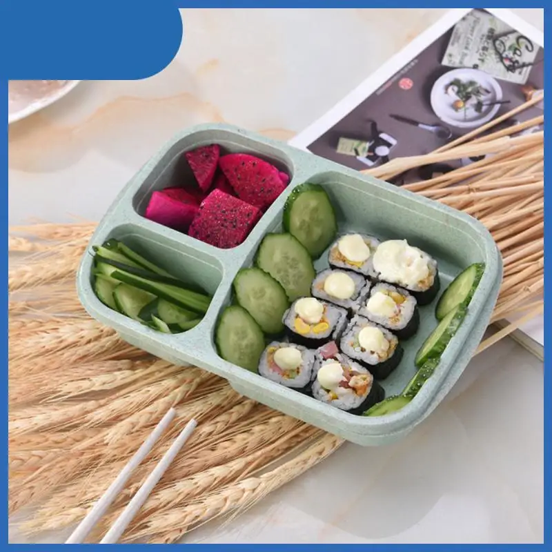 

Ланч-бокс из пшеничной соломы, 3 ячейки