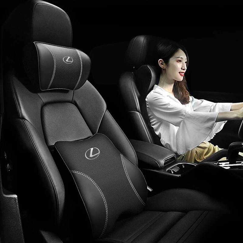 Para Lexus IS200 IS250 GX460 GX470 RX450 ES300 ES330 ES350 CT200H soporte Lumbar para el cuello almohada reposacabezas del coche accesorios interiores