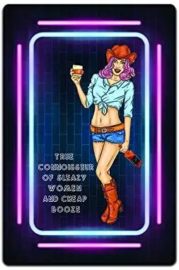 Оловянные знаки украшение для мужской пещеры неоновый ковбойский настоящий